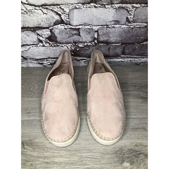 VINCE CAMUTO Tambie Blush Pink Suede Leather Espadrille Loafers Women 8M US/38.5 - Picture 2 of 16